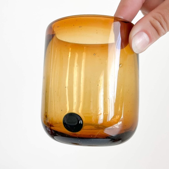 Two Mexican Hand-blown Recycled Tumblers Glasses - Picture 6 of 10